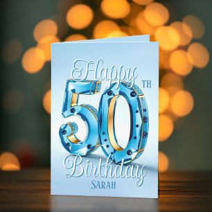 Carte 50e anniversaire sophistiqué avec une étincelle ra