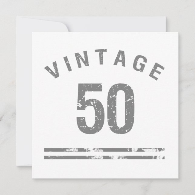 Carte 50e anniversaire vintage (Devant)