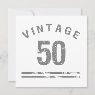Carte 50e anniversaire vintage