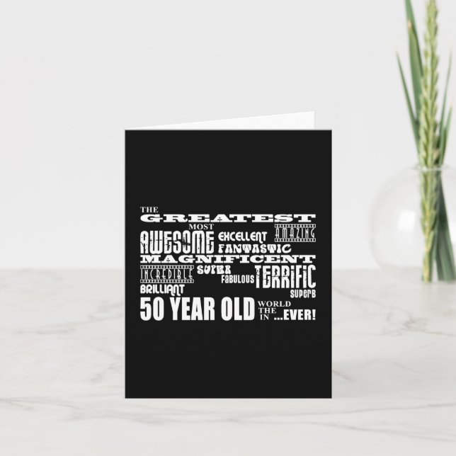 Carte 50e fête d'anniversaire Plus grand Cinquante ans (Devant)