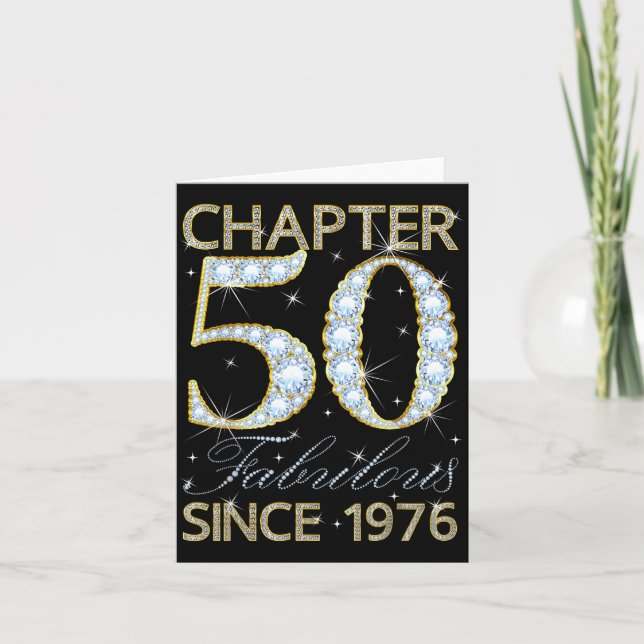 Carte 50th Birthday Chapter 50 Fabulous Since 1976  (Devant)