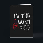 Carte 50th birthday Middle Finger Salute<br><div class="desc">50th birthday gifts. Funny 50th birthday middle finger salute saying on t-shirts & unique 50th gift ideas. Find the humor in this Big 5-0 birthday & flip a bird to 50. It's a milestone! The funniest 50th birthday party humor gift idea ever and great for men & women. Best prices...</div>