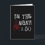 Carte 50th birthday Middle Finger Salute<br><div class="desc">50th birthday gifts. Funny 50th birthday middle finger salute saying on t-shirts & unique 50th gift ideas. Find the humor in this Big 5-0 birthday & flip a bird to 50. It's a milestone! The funniest 50th birthday party humor gift idea ever and great for men & women. Best prices...</div>