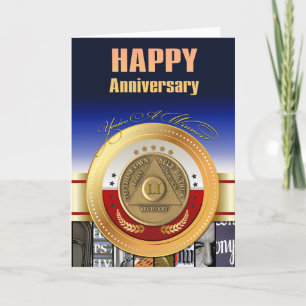 Carte 51 Année AA Anniversaire Coin Vous êtes un gagnant