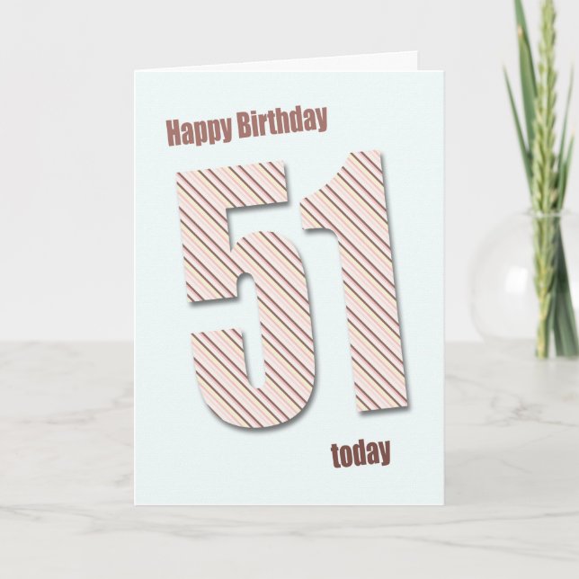 Carte 51e anniversaire (Devant)