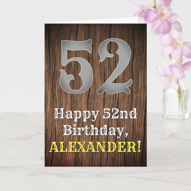 Carte 52e anniversaire : Pays inspiré par l'Ouest Look,  (Orchidée)