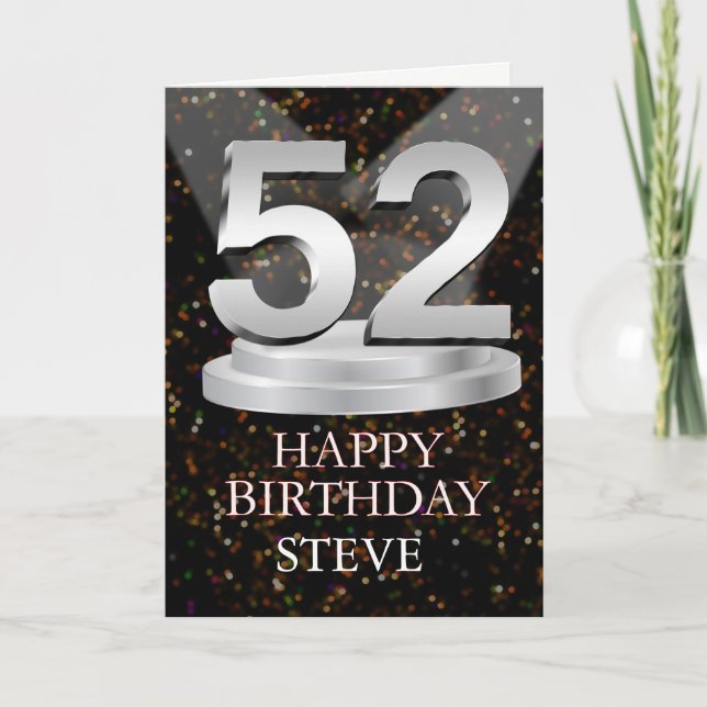 Carte 52e anniversaire Points saillants Ajouter une cart (Devant)