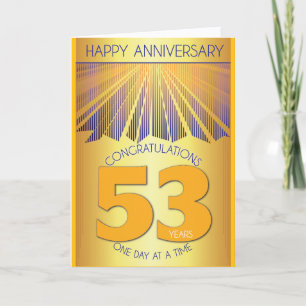 Carte 53e anniversaire de sobriété Golden Ray 12 Étape