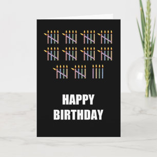Carte 54e anniversaire avec bougies