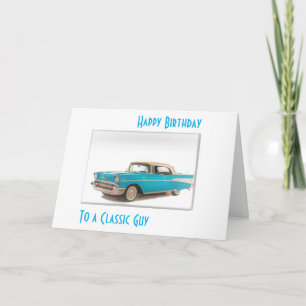 CARTE 57 BEL AIR POUR L'ANNIVERSAIRE D'UN HOMME CLASSIQU