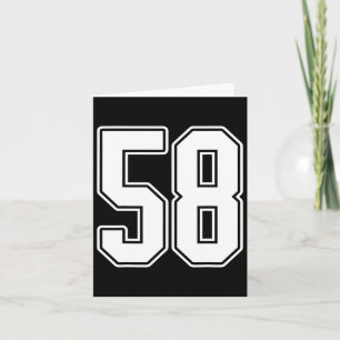 Carte #58 Contour blanc Maillot de fan de sport de style