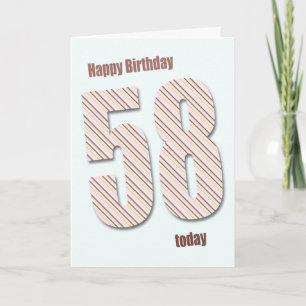 Carte 58e anniversaire