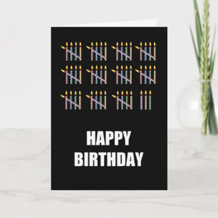 Carte 58e anniversaire avec bougies