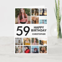 59e anniversaire Collage photo 13 photos noir blan