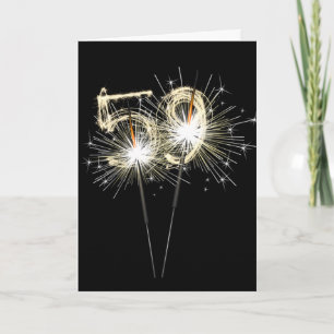 Carte 59e anniversaire Sparklers en noir