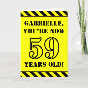 Carte 59e anniversaire : texte de style crayon amusant,