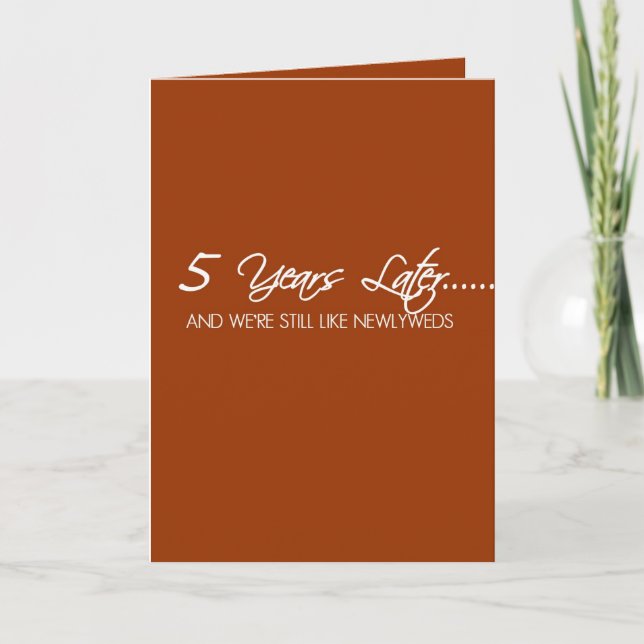 Carte 5 ans d'anniversaire de mariage (Devant)