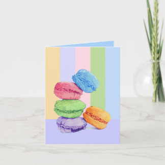 Carte 5 bandes Macarons
