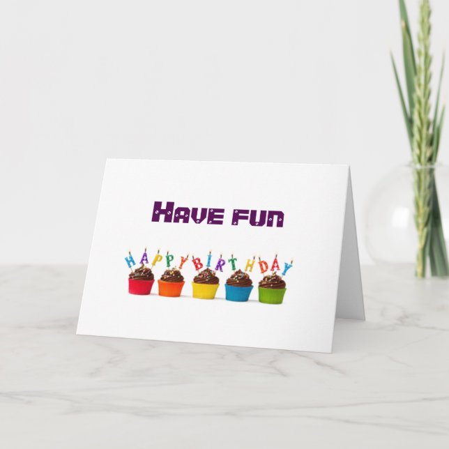 CARTE 5 CUPCAKES POUR VOTRE *****5E ANNIVERSAIRE**** S'A (Devant)