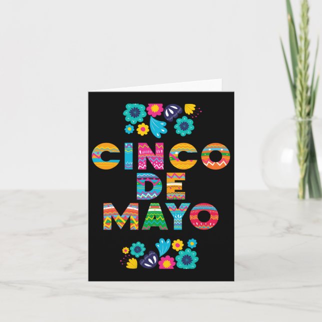 Carte 5 De Mayo Cinco De Mayo Chapeau Maraca  (Devant)