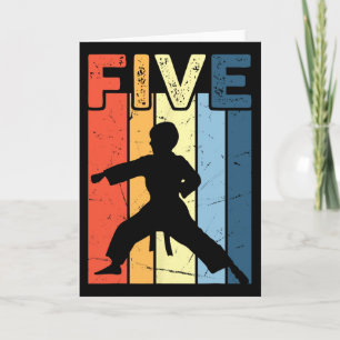Carte 5 Five Karaté Amoureux 5e Anniversaire 5 Ans Marti