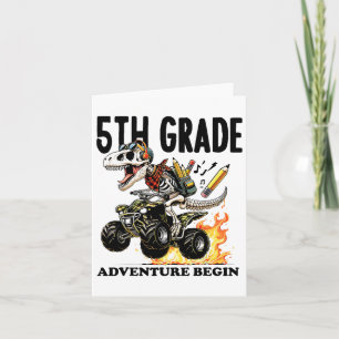 Carte 5e année Aventure Commence Retour à l'école Garçon