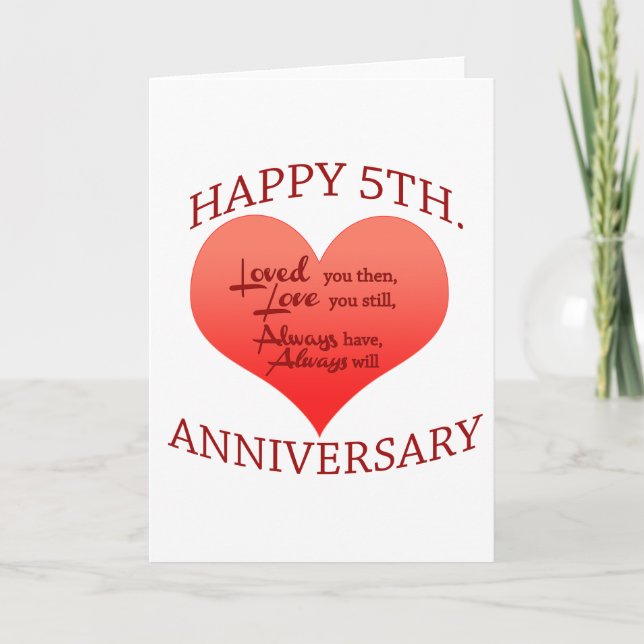 Carte 5e anniversaire (Devant)