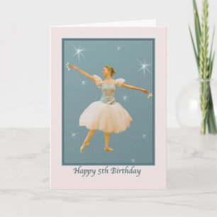 Carte 5e anniversaire, danseuse de ballet
