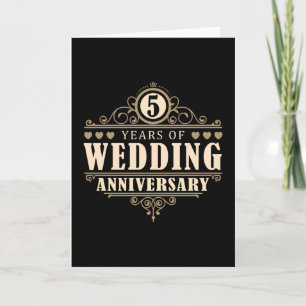 Carte 5e anniversaire de mariage