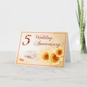 Carte 5e anniversaire de mariage