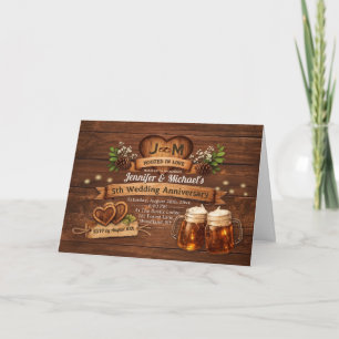 Carte 5e anniversaire de mariage en bois We Still Do Pho