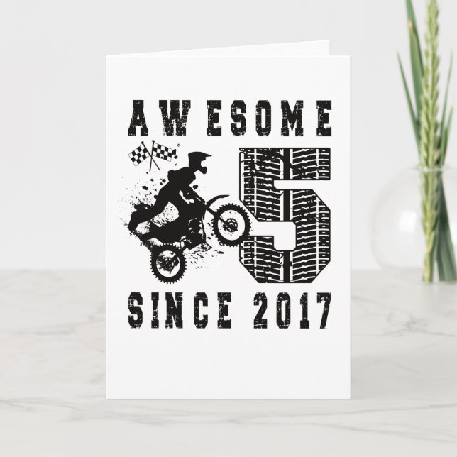 Carte 5e Birthday Poison Dirt Bike Boy Born (Devant)