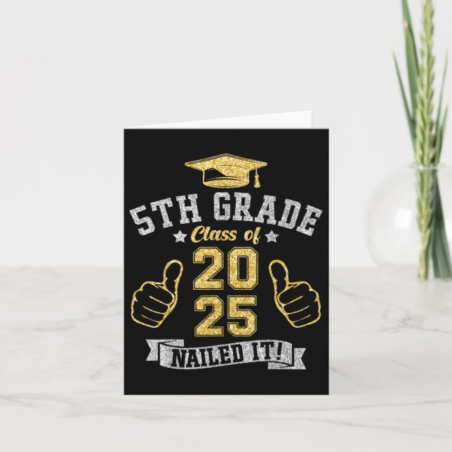 Carte 5e grade Cl de 2025 Clôturé Il Étudiants de Gradua (Devant)
