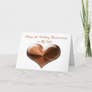 Carte 5th. Wedding Anniversary Card to Husband and Wife