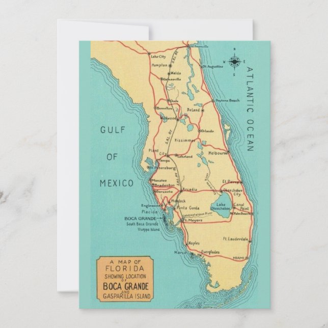 Carte 5x7 Boca Grande Useppa Island Floride  (Devant)