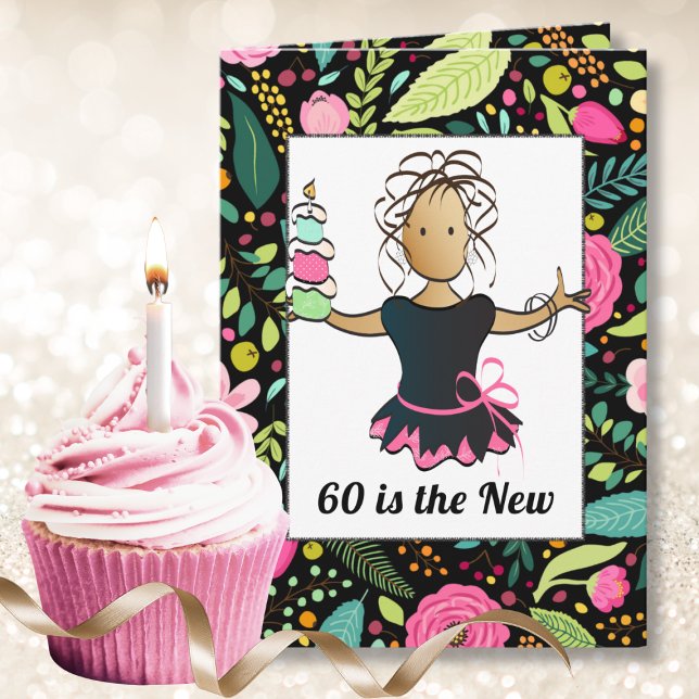 Carte 60 ans et Fabuleux Anniversaire de Dessin Animé Fé (Créateur téléchargé)