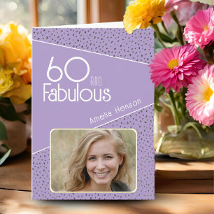 Carte 60 ans et Fabuleux Photo d'anniversaire de 60 ans