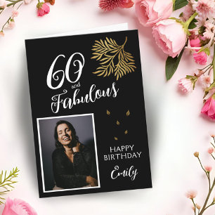 Carte 60 ans et feuillage fabuleux Photo de 60e annivers