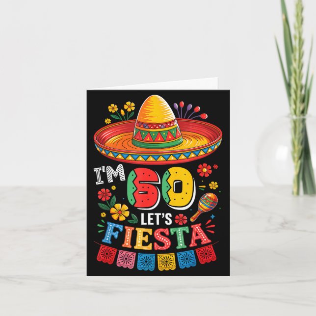 Carte 60 ans, faisons la fête 60e anniversaire mexique 5 (Devant)