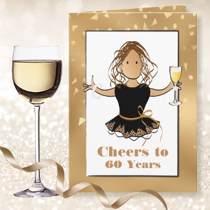 Carte 60 ans pour sa fille Étincelle 60e anniversaire