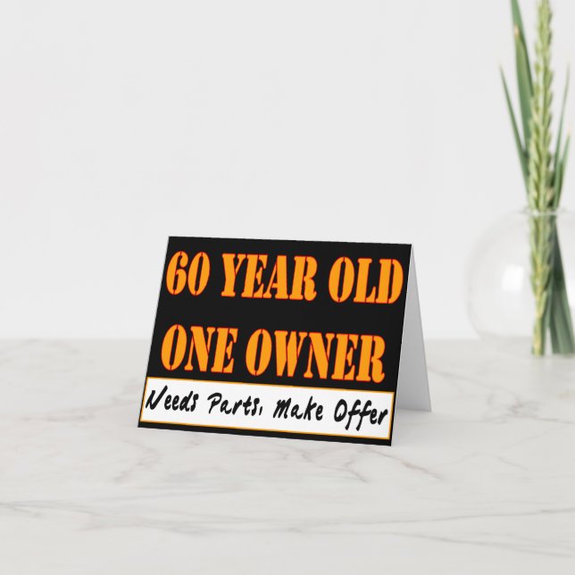 Carte 60 ans, un propriétaire - les pièces des besoins, (Devant)