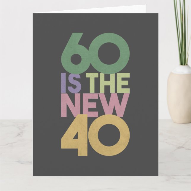 Carte 60 est le nouveau cadeau 40 - 60e anniversaire Ess (Devant)