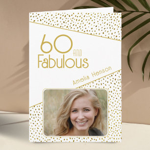 Carte 60 et Fabulous Gold Parties scintillant Photo 60e 