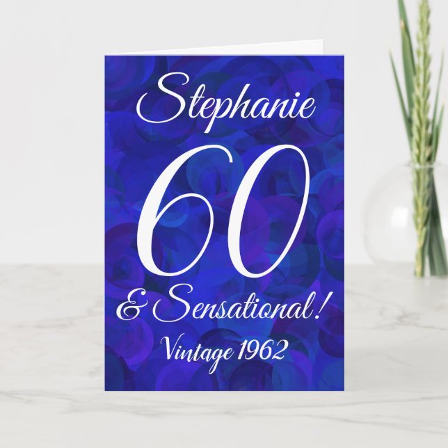 Carte 60 et Sensational Elegant Royal Blue (Devant)