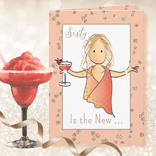 Carte 60 Fabuleux dessin Margarita Funny 60e anniversair