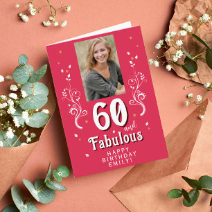 Carte 60 & Fabulous Foliage Magent 60e Anniversaire Phot