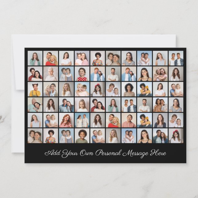 Carte 60 Photo Collage Ajouter Votre Propre Voeux (Devant)