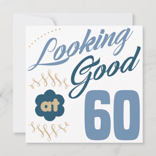 Carte 60e anniversaire à l'air bon (Devant)