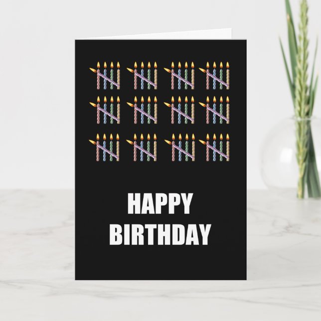 Carte 60e anniversaire avec bougies (Devant)