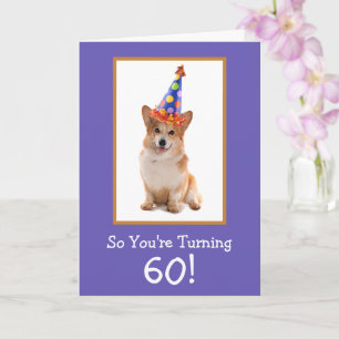 Carte 60e anniversaire Corgi Célébration